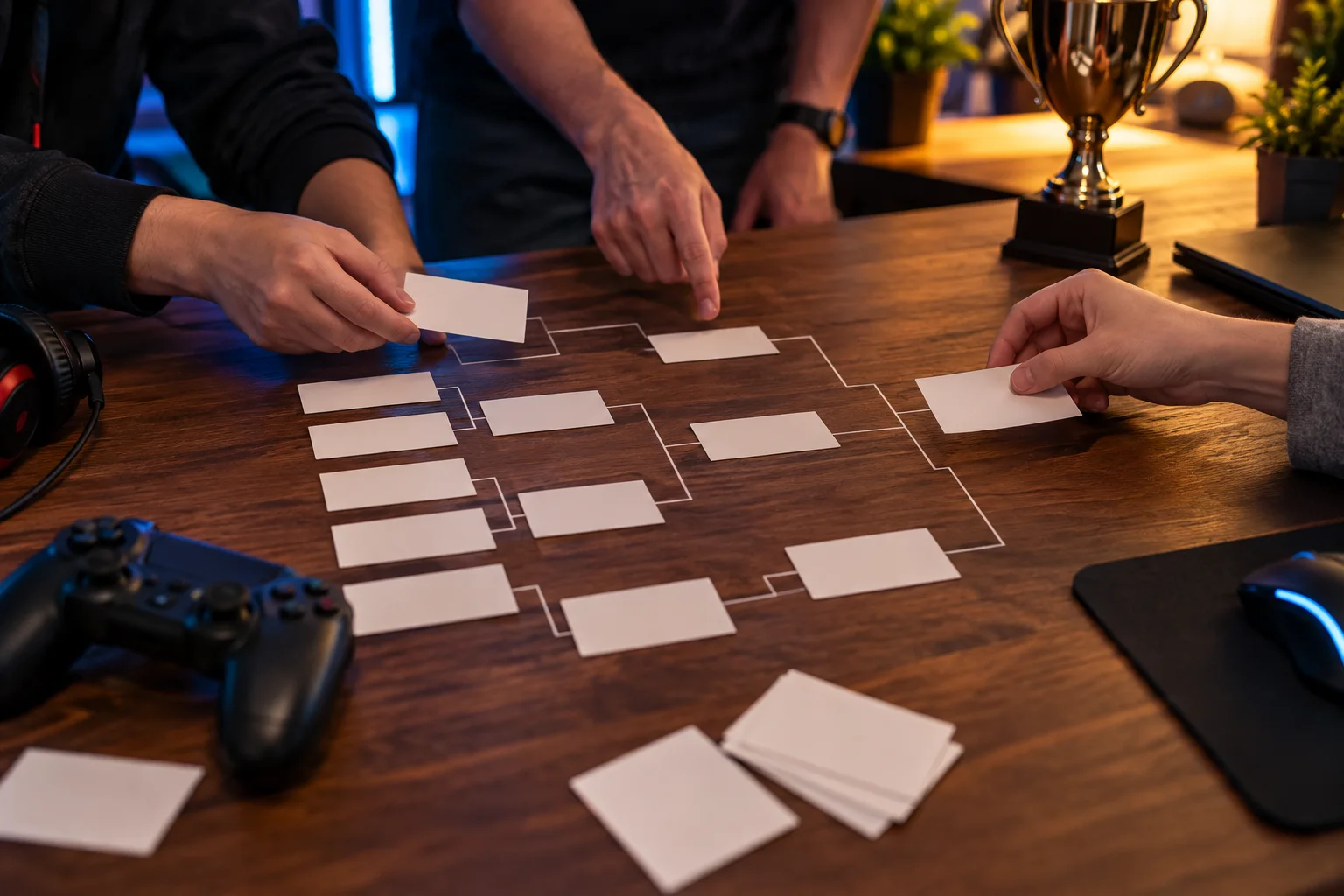 Cartões para planear um torneio Cartões para planear um torneio